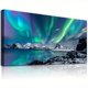 thumbnail image 1 of 1pc, Farmhouse Wall Decor For Living Room Canvas Wall Art For Bedroom Blue Aurora Scenery Paintings Modern Bathroom Canvas Art Print Office Pictures For Home Kitchen Wall Decorations Artwork No Frame, 1 of 4