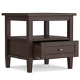 thumbnail image 3 of Trent Home Solid Wood 20" W Rectangle End Table in Warm Walnut Brown, 3 of 9