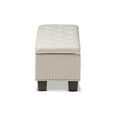 thumbnail image 4 of Baxton Studio Hannah Modern and Contemporary Beige Fabric Upholstered Button-Tufting Storage Ottoman Bench, 4 of 8