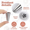 thumbnail image 4 of GFDYREE Piping Tips Set of 3, Star Pastry Decorating Tips Icing Piping Tips Set Frosting Icing Tips Cupcake Decorating Tip Set Kit Frosting Tip Nozzle 1M Open Star Piping Tip Closed Star Dec, 4 of 7