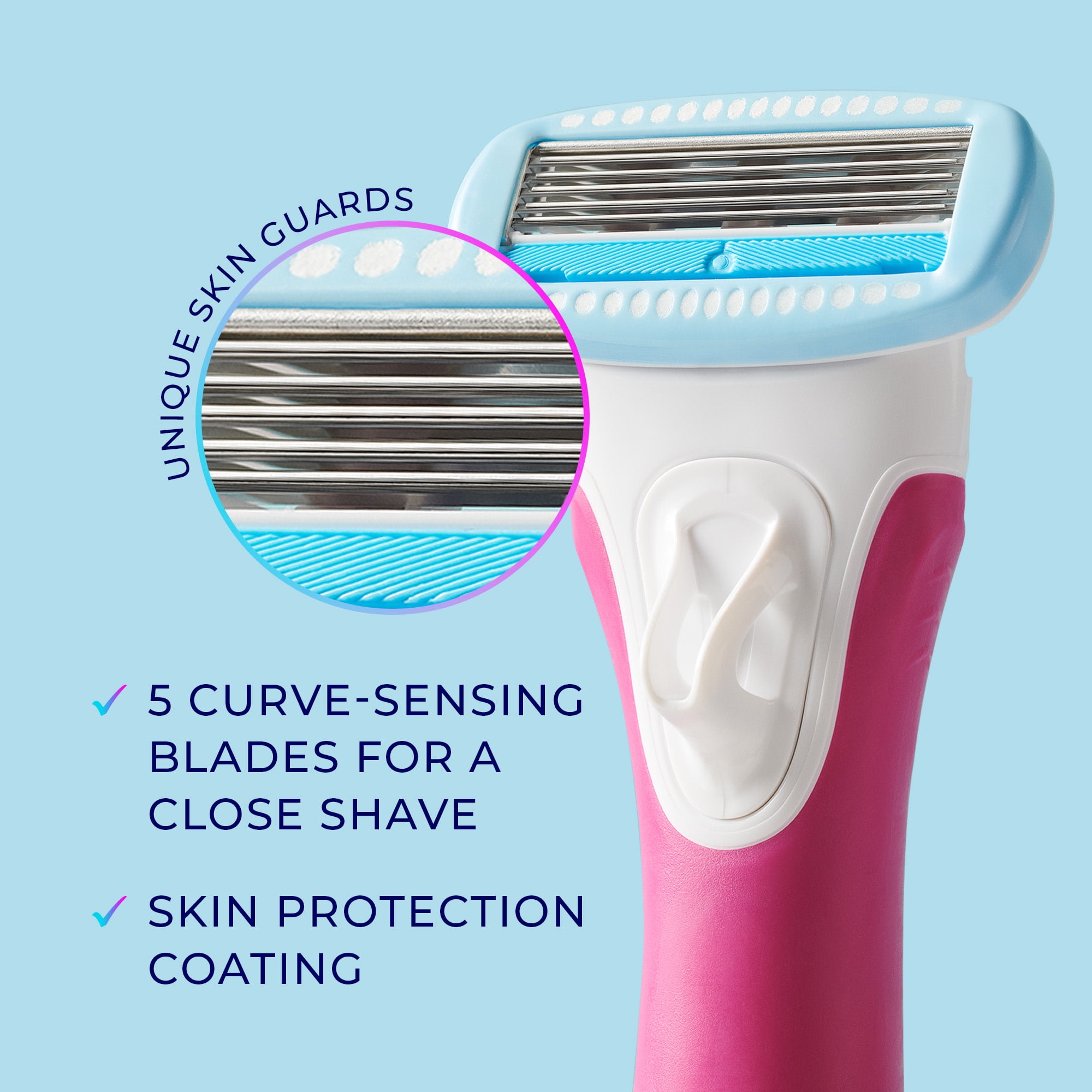 Schick Hydro Silk TrimStyle Waterproof Bikini Trimmer for Women, Includes 1 5-Blade Razor Handle & 1 Razor Blade Refill
