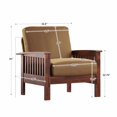 thumbnail image 5 of Weston Home Champion Mission-style Accent Chair, Rust, 5 of 7