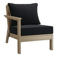 thumbnail image 4 of WestinTrends Avalon Outdoor Patio HDPE Sectional Sofa with Patio Cushions, Weathered Wood/Black, 4 of 5