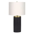 thumbnail image 2 of Lighting, 24"H, Table Lamp, Black Concrete, Ivory / Cream Shade, Modern, 2 of 8