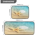 thumbnail image 2 of SKYSONIC Starfish Seashell Sea Water Kitchen Mats and Rugs Summer Beach Floor Runner Area Rug Washable Carpet Perfect for Living Room Bedroom Entryway,19.7"x27.6"+19.7"x47.2", 2 of 7