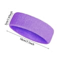 thumbnail image 2 of Sweat Wicking Sports Headband Quick Dry Stretch Workout Sweatband Non Slip Athletic Head Wrap For Running Yoga Gym Cycling Fitness(Purple-18Cm), 2 of 7