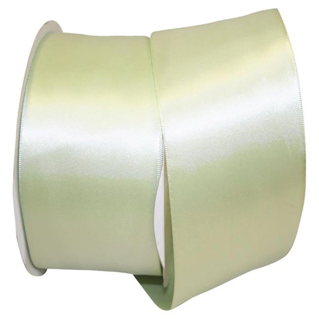 Reliant Ribbon 4950-542-40K 20.5 in. 50 Yards Double Face Satin Ribbon, Lime Juice