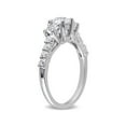 thumbnail image 2 of 1.40 Carat (ctw) Three-Stone Lab-Created White Sapphire Ring in Sterling Silver, 2 of 5