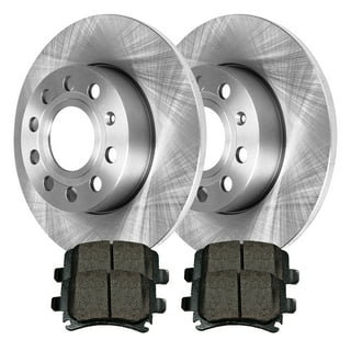 Transit Auto - Rear Coated Disc Brake Rotors And Ceramic Pads Kit For 2009  Audi A3 With 253mm Diameter Rotor KGA-103487