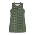 thumbnail image 6 of Qiopertar Women's Casual Polka Dot Sleeveless Dress Round Neck Side Slit Pullover Summer Beach Vacation Boho Flowy A-Line Dress, Army Green M, 6 of 6