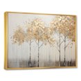 thumbnail image 2 of Designart "Golden Tree Tranquility In Minimalism" Landscape Trees Floater Framed Wall Art Prints, 2 of 5