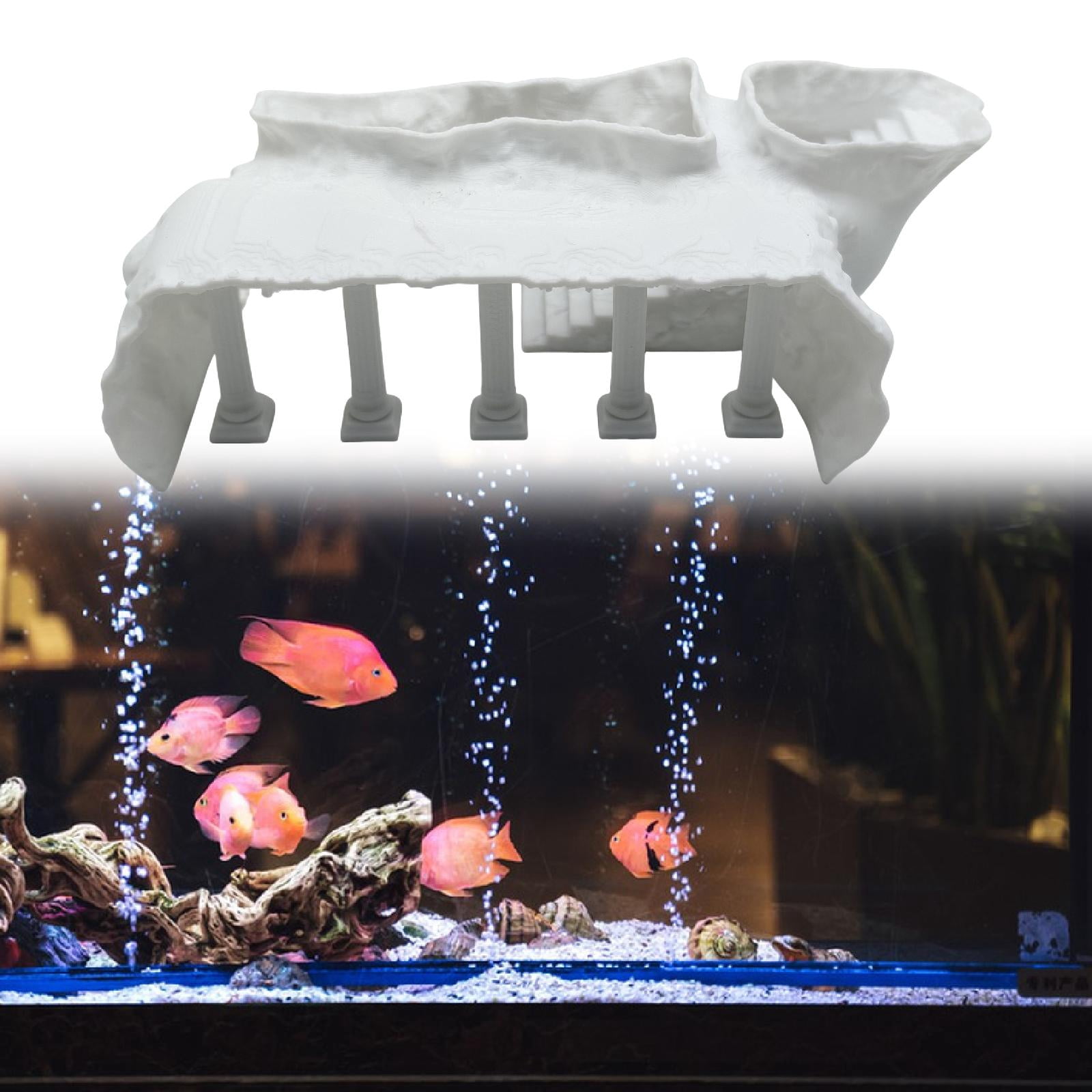 Bvdfgk Aquarium Roman Column Cave Aquarium Decor Fish Tank Accessories Fish Hideout for L White
