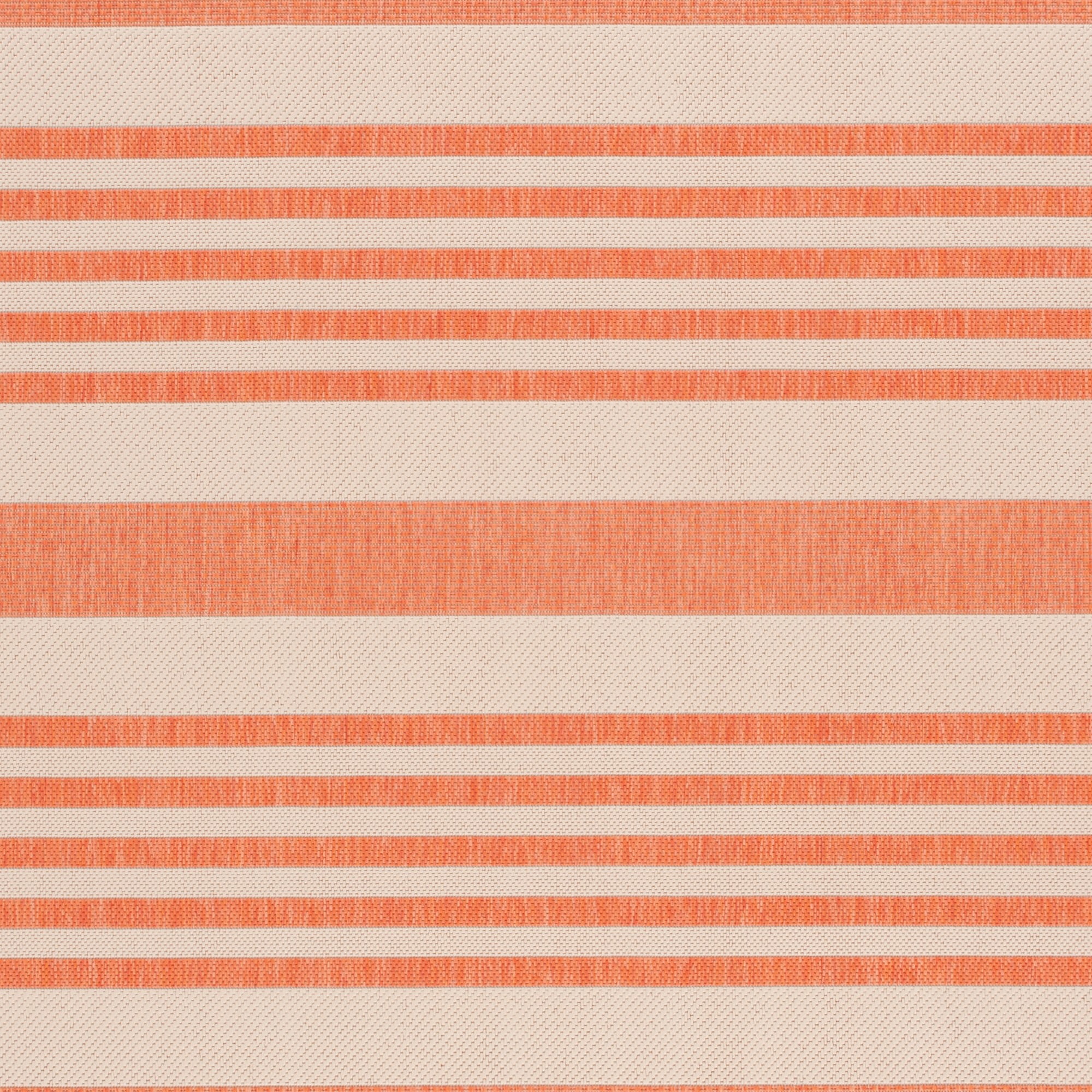 SAFAVIEH Martha Stewart Striped Indoor/Outdoor Area Rug, Rust/Cream, 6'7" x 8'7"