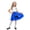 Blue, variant on Dakiuu 50s Outfit Costume for Girls Toddler Kids 1950s 80s Vintage Poodle Skirt Letter A Collared Short Sleeve Retro Party Dress up Cosplay Career Day