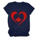 thumbnail image 5 of Camisas de Manga Corta para las Mujeres Impresión de Manga Corta Cuello Redondo, Camisa Casual de Poliéster para las Mujeres, Lavado de Manos, 5 of 8