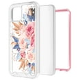 thumbnail image 5 of Google Pixel 4a Case (NOT FOR Google Pixel 4), Rosebono Graphic Design Shockproof Impact Resistant Protective Full-Body Rugged Clear Hybrid Bumper Case for Google Pixel 4a (Pink Flower), 5 of 5