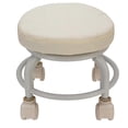 thumbnail image 1 of Tabouret bas à roulettes en cuir PU, siège rond à roulettes pour garage, maison, bureau, magasin, beige, 1 of 4