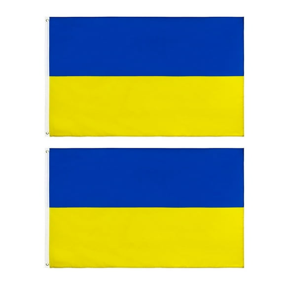 Binwennn Pennant Flags for outside Bunting Bag for Stroller Toddler Banners Front Porch Colors And Fading Of The Ukrainian Flag Proof Canvas Header And Double Sti