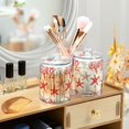 thumbnail image 3 of Yayeee 2 Pack Qtip Holder Bathroom Cotton Swab Canister with Lid Clear Dispenser Set, Brown Starfish, 3 of 6