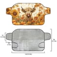 thumbnail image 5 of Xoenoiee Highland Cattle Sunflower Print Car Windshield Snow Ice Cover, Pumpkin Maple Leaves Waterproof Auto Sun Shade Thanksgiving Decor Vehicle Windproof Protect Cover Winter Frost Car Accessories, 5 of 7