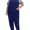 04Navy Blue, variant on Women’s Plus Size Pajama Set 2 Piece Short Sleeve Lounge Top and Elastic Waist Jogger Pants Soft Sleepwear