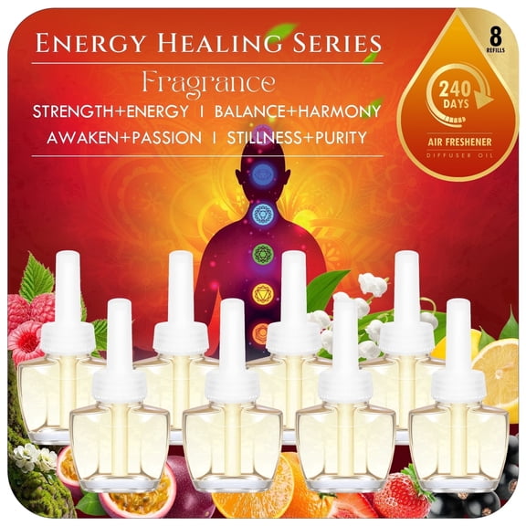 Plug in Scented Oil Refill for Home and Bathroom, 8 Refills Plug In Air Fresheners Compatible with Glade, Air Wick