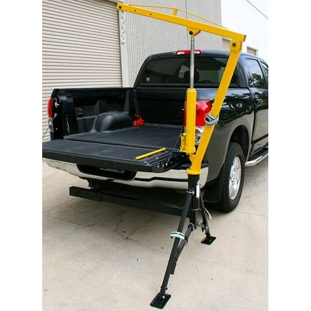 JEGS 81039 Hydraulic Hitch Mounted Crane Three Boom Capacities 500 lbs