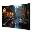 thumbnail image 2 of Designart "An Atmospheric Passage Along the Yellow Canal II" Canals Metal Wall Art Prints, 2 of 5