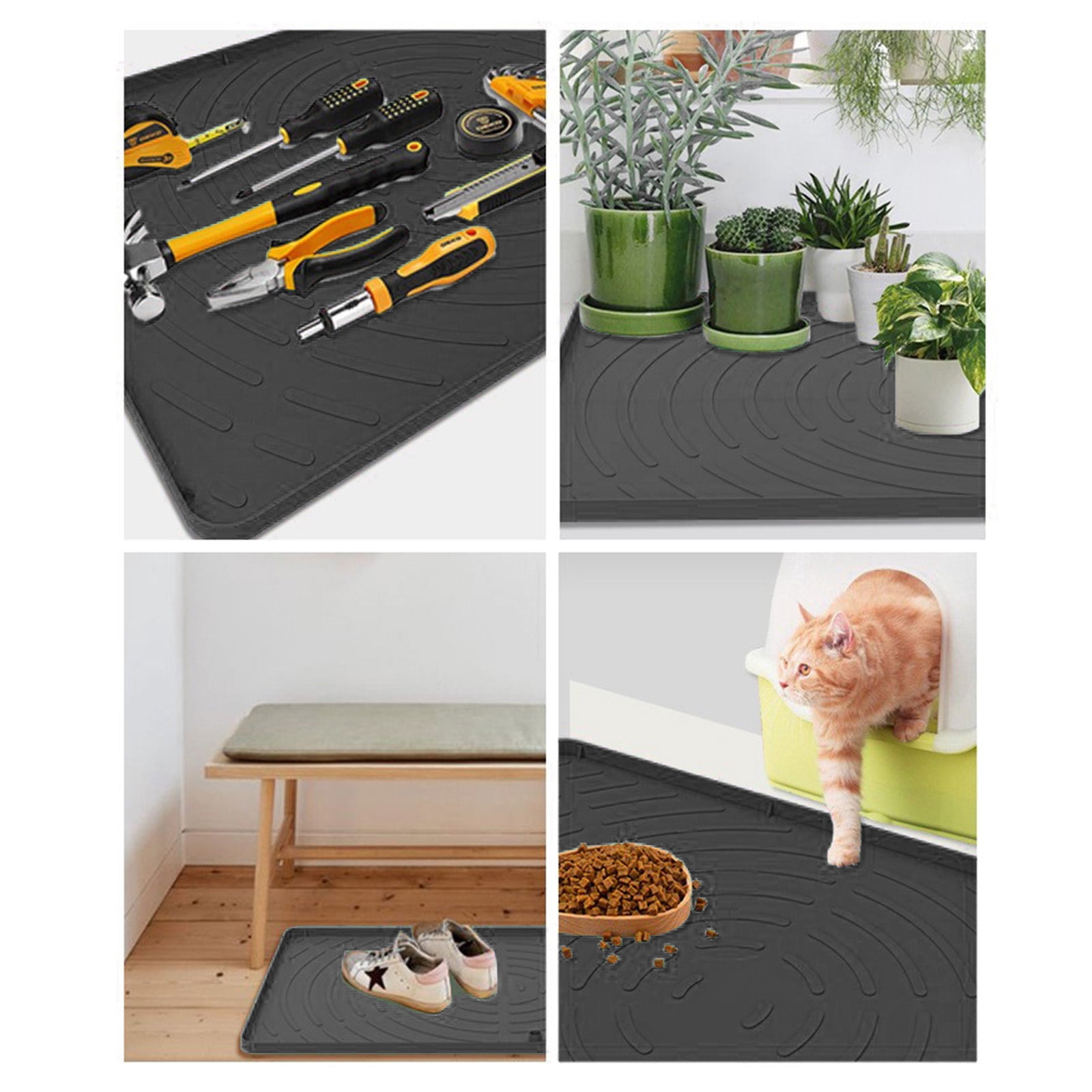 Kraoden Eco-Friendly Non-Slip Under Sink Mat for Bathroom and Kitchen Cabinets, Waterproof, Leak-Proof, Multi-Purpose Drip Tray, Easy Installation, Food-Grade Silica Gel