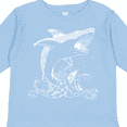thumbnail image 4 of Inktastic Great White Shark Jumping in White Boys or Girls Long Sleeve Toddler T-Shirt, 4 of 5