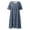 Blue, variant on Womens Short Sleeve Round Neck Casual Summer Flowy Maxi Dresses With Pockets plus Size Slip Dress