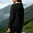 thumbnail image 6 of Sheghy Womens Color Thin Jacket Sunscreen Waterproof Outdoor Hiking Sports Drawstring Long Sleeve Hooded Jacket Coat Black S, 6 of 9