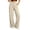 Beige, variant on Athletic Pants for Women Elastic High Waist Loose Fitted Full Length Yoga Pants Solid Color