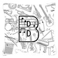 thumbnail image 1 of Carolines Treasures CJ2007-BPW1818 Lettre B Note Musicale Lettres Coussin Décoratif en Toile, 1 of 1