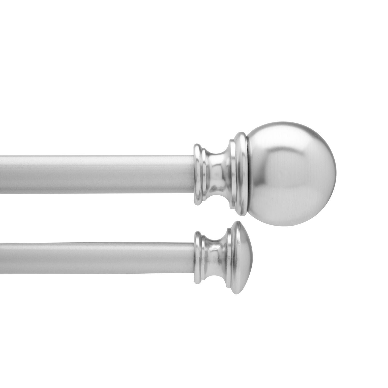 Home Trends Ball 3/4" Double Rod 66"-120" Nickel