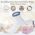 thumbnail image 6 of Bocaoying 12 Pairs Women Fuzzy Socks, Cozy Soft Fluffy Slipper Socks, Sleeping Warm Mid-Calf Socks Gift for Girls, Women, Mom(Pure Colors), 6 of 7