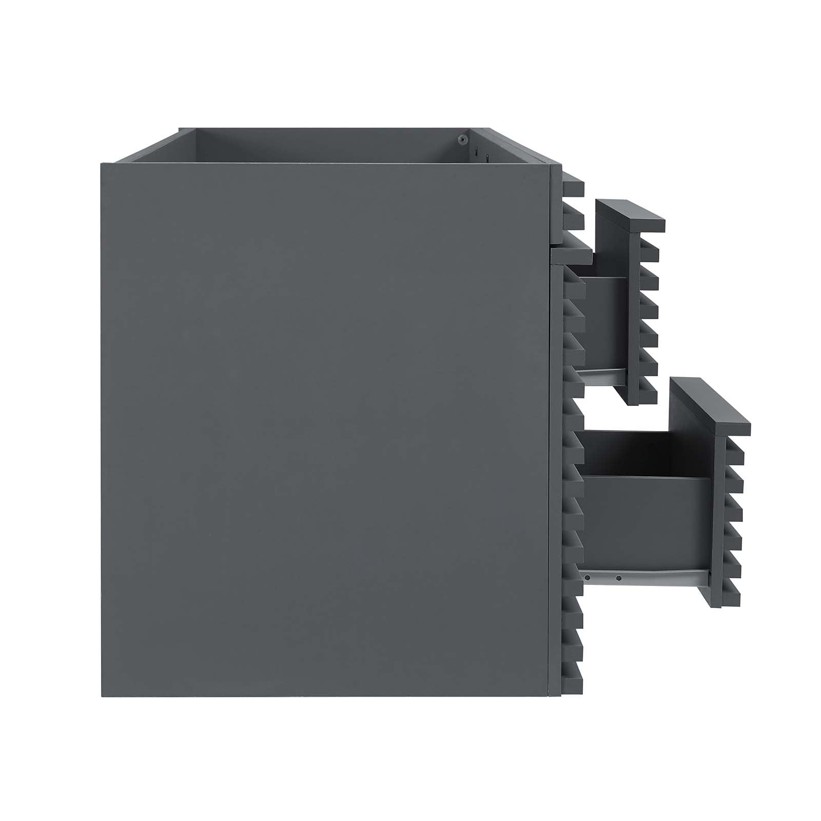 Modway Render 48" Double Sink Compatible (Not Included) Bathroom Vanity Cabinet in Gray