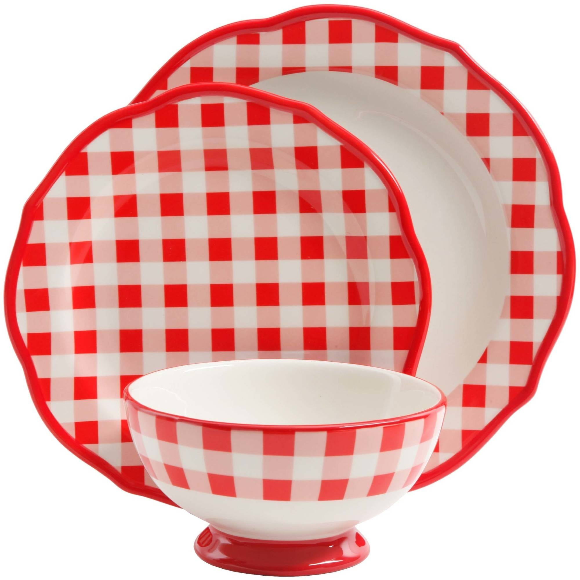 Gingham Checkered Dinnerware Sc 1 St Gingham Checkered Dinnerware Sc 1 St