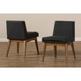 thumbnail image 6 of Baxton Studio Nexus Mid-Century Modern Walnut Wood Finishing Dark Fabric Dining Side Chair (Set of 2), 6 of 7