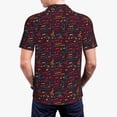thumbnail image 6 of Cauagu Music Print Men's Polo Shirts, Short-Sleeve Polo Shirts for Men Performance Golf Shirt Athletic Casual Collared T-Shirt-X-Large, 6 of 8