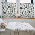 thumbnail image 5 of Navy Blue Pumpinks Sheer Curtains for Living Room Bedroom, Rustic Green Pumpink Maple Leaf Linen Texture Light Filtering Sheer Curtain Rod Pocket Voile Window Treaments Drapes, 52 x 45 Inches, 5 of 9