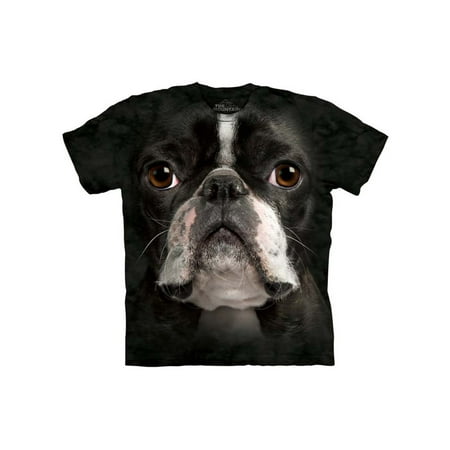 Wire Fox Terrier T-shirt - Black 100% Cotton Boston Terrier Realistic Graphic T-Shirt