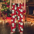 thumbnail image 2 of CONZONE Christmas Mens Pajamas Pants Xmas Snowman Graphic Pjs Pants for Men Wide Leg Elastic Waist Drawstring Soft Sleepwear Bottoms Cozy Fall Winter Homewear Loungewear, 2 of 4