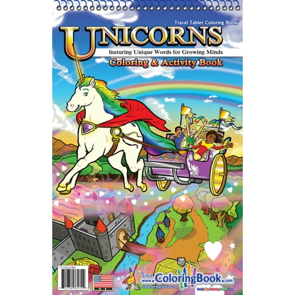 Unicorns Travel Tablet Coloring Book