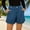 *Navy, variant on Women's Corduroy Shorts with Pockets ,Casual Loose Fit Solid Color Summer Short Navy,Women's Plus XL