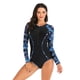 thumbnail image 5 of Traje de surf de una pieza de manga larga con protección solar para mujer, traje de baño de aguas termales, traje de baño sexy, Oni Flower 7777, 5 of 6