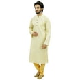 thumbnail image 5 of Atasi Men's Beige Khadi Cotton Kurta Pyjama Shirt Indian Ethnic Wear-XX-Large, 5 of 7
