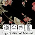 thumbnail image 5 of MIZHONA Black Blackout Curtains for Living Room Pink and Red Floral Window Curtain Set of 2,52"x96", 5 of 5