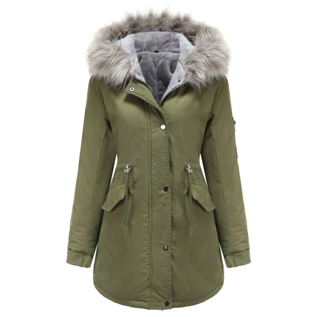 Winter Big Hair Collar To Overcome Women's Casual Jacket New Fleece-lined Thickened Cotton Coat Women's Large Size Cotton Clothes