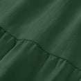 thumbnail image 4 of Plus Size Dresses, Women's Fashion Sexy Solid Lace Short Sleeve Pleated Dresses Long Dress Midi Maxi Dresses Elastic Waist Boho Beach Dress Pockets(Green,XL), 4 of 9
